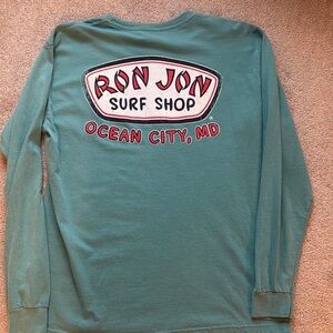 Ron Jon Surf Shop ocean city Maryland Teal Long Sleeve Shirt size large
